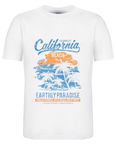 Bigdude California Print T-Shirt Weiß Groß